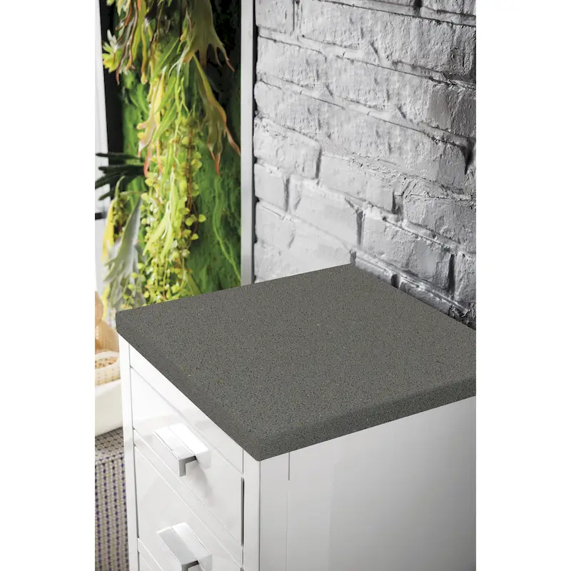 15 Base Cabinet w/ Drawers, Glossy White