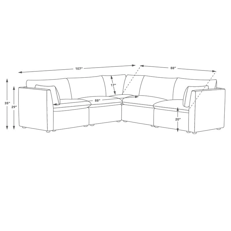 Cypress Power Reclining Sectional Sofa Couch