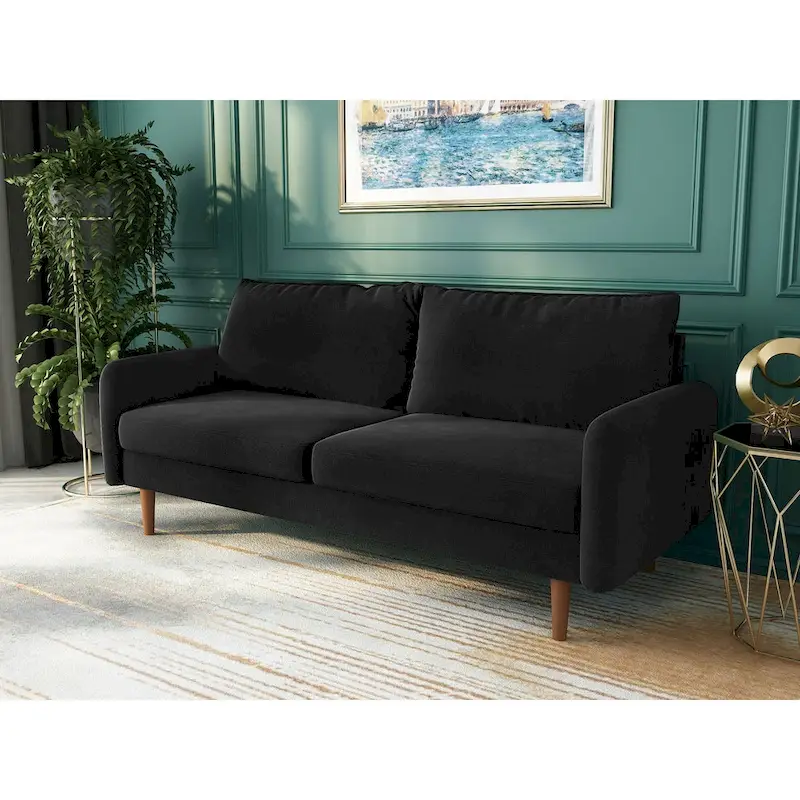 70Velvet Square Arm Sofa