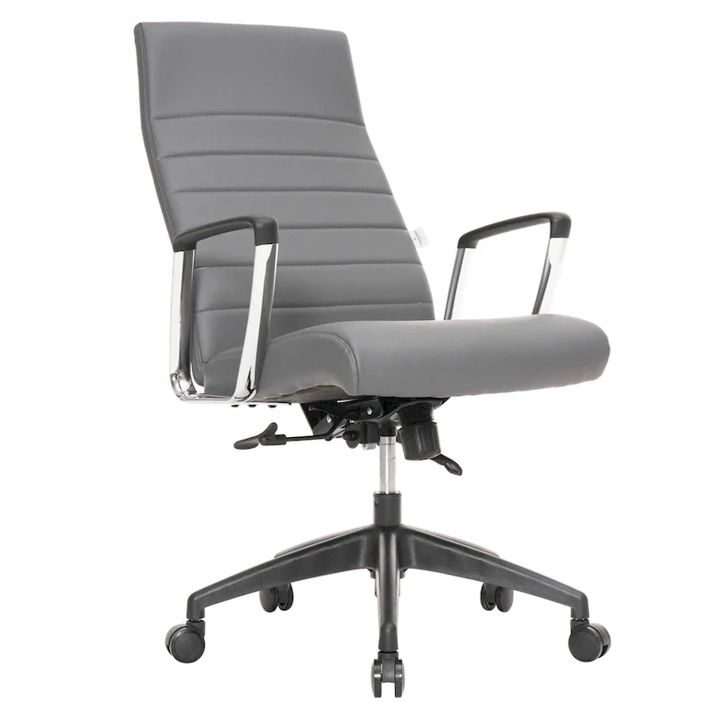 LeisureMod Hilton Modern High Back Leather Conference Office Chair