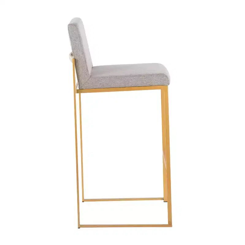 LumiSource Set of 3 Fuji High Back Barstools Fabric