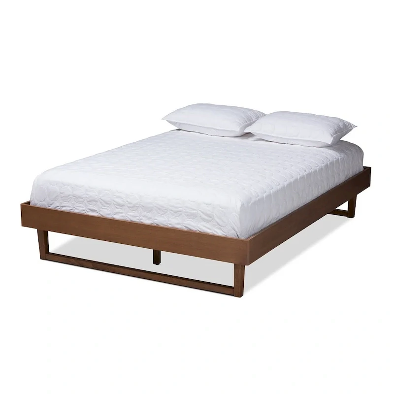 Mid-Century Modern Style Platform Bed Frame