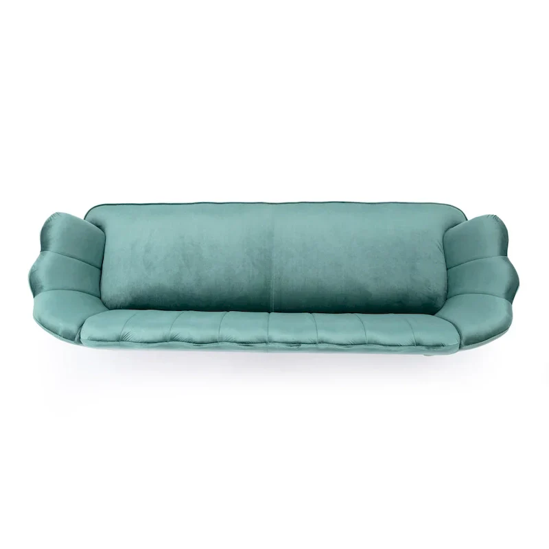 Reitz Glam Velvet Shell 3 Seater Sofa by Christopher Knight Home - 76.25 L x 29.25 W x 33.50 H