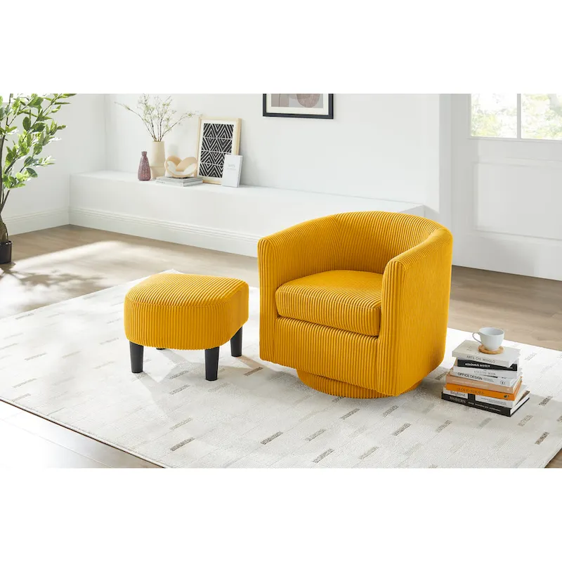 26.38 Swivel Arm Chair with Ottoman