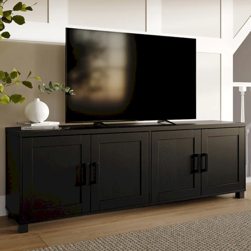 71-Inch Wide TV Stand with Storage Doors, TVs up to 85