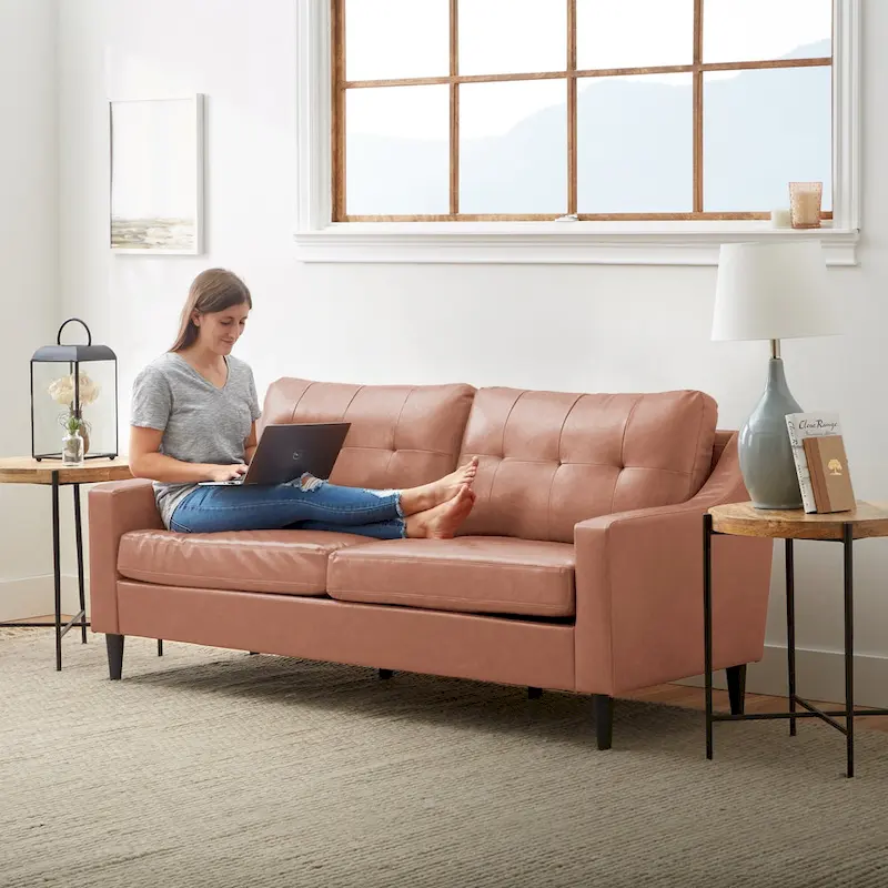Brookside Ellen 75 Upholstered Scooped Arm Sofa