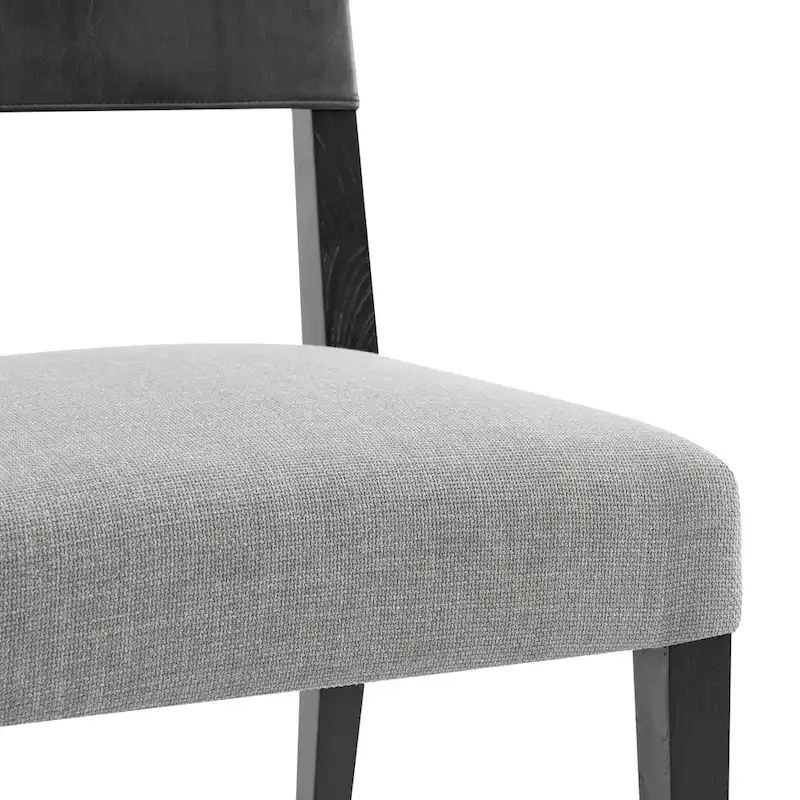 Faux Leather & Linen Dining Side Chair (Set of 2)
