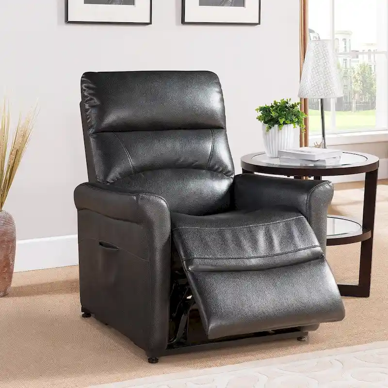 Colby Dark Charcoal Grey Reclining Power Lift Chair