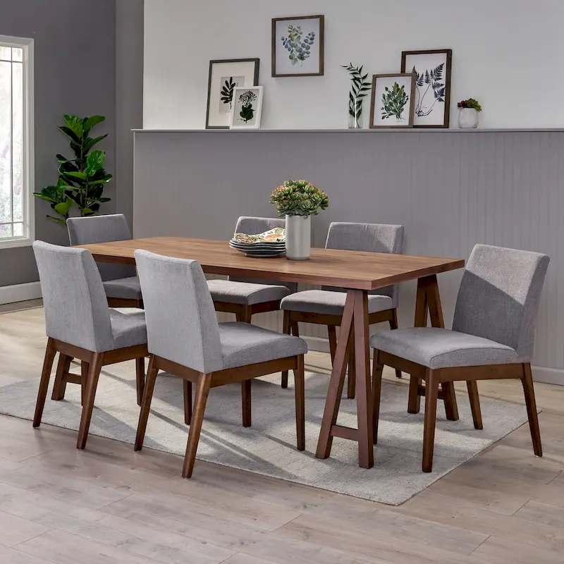 Mid-Century Modern 7 Piece Dining Set by