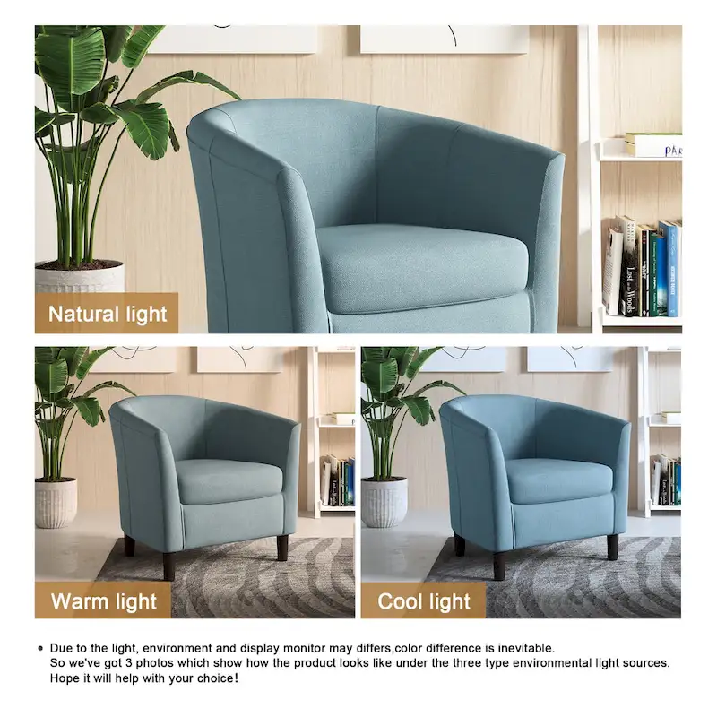 Modern Barrel Accent Chairs Cozy Armchair Club Chair