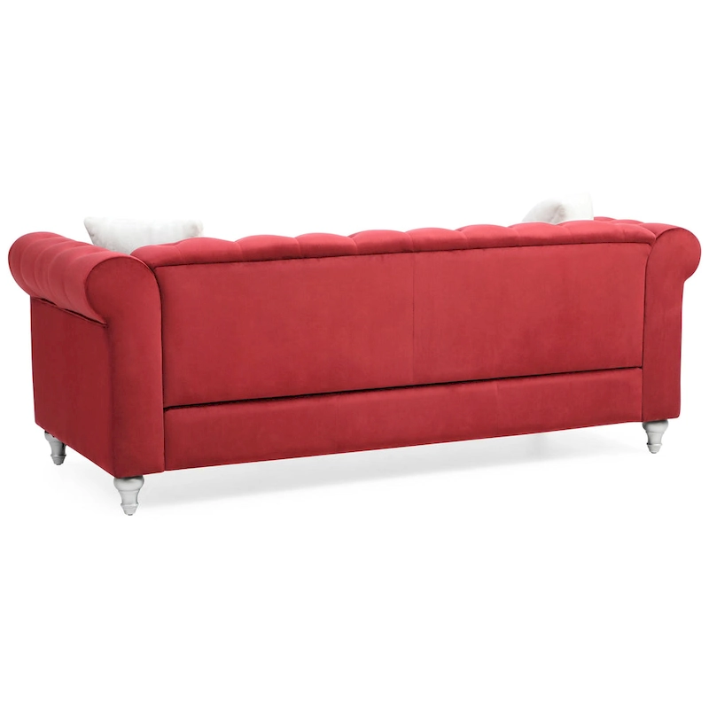 Raisa Microsuede Velvet Tufted Sofa