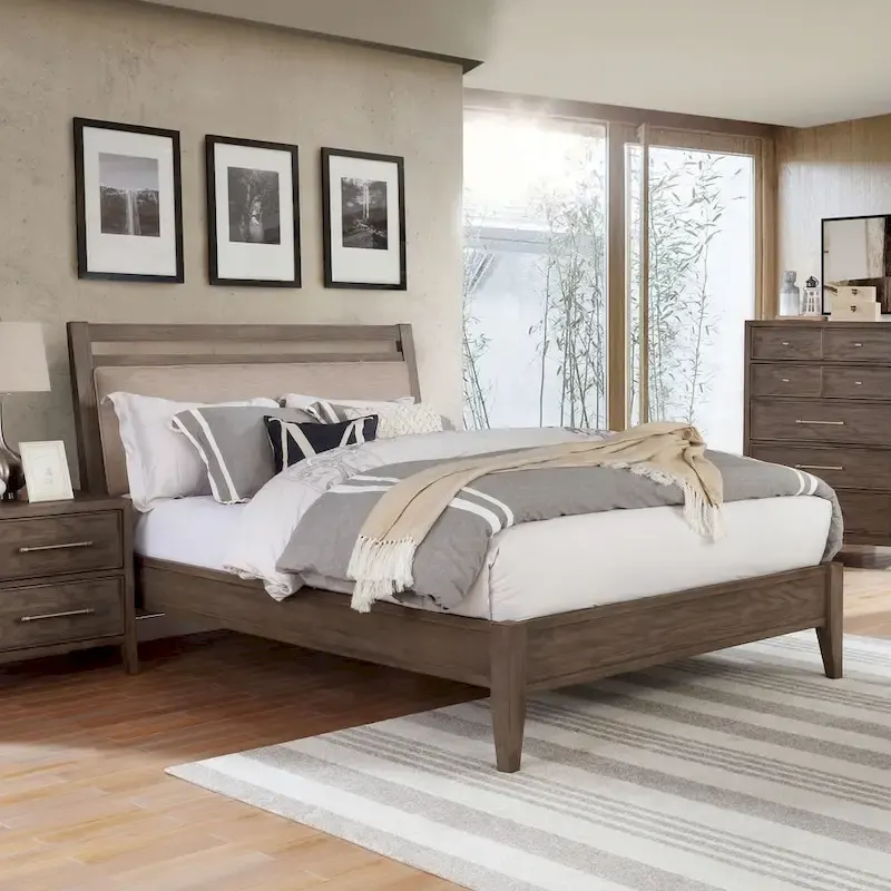Furniture of America Ninn Rustic Grey Solid Wood Platform Bed