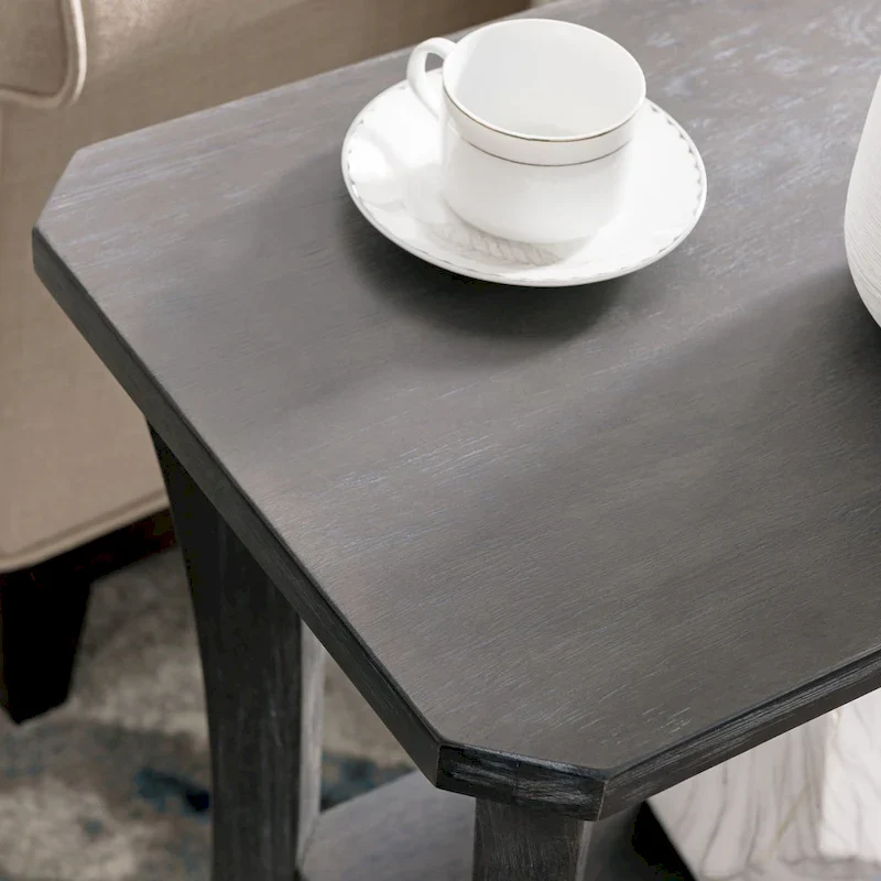 Leick Home Boa Narrow End Table with Shelf