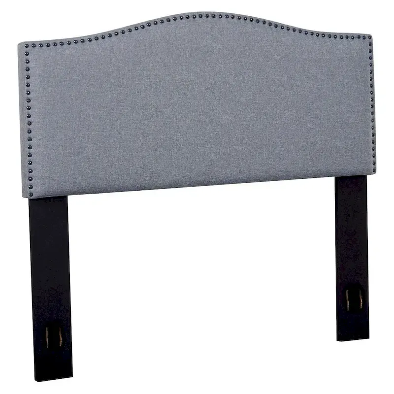 Full/Queen Nailhead Upholstered Fabric Headboard
