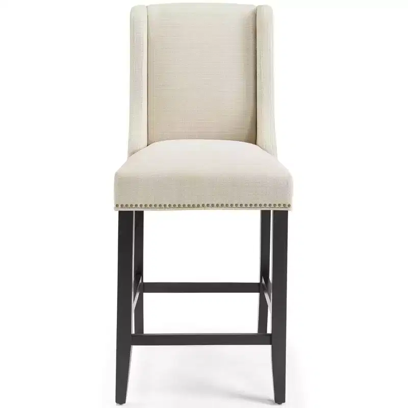 Set of 2 Baron Counter Height Barstool Upholstered Fabric - Modway