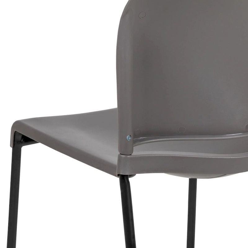 880 lb. Capacity Full Back Contoured Stack Chair with Powder Coated Sled Base