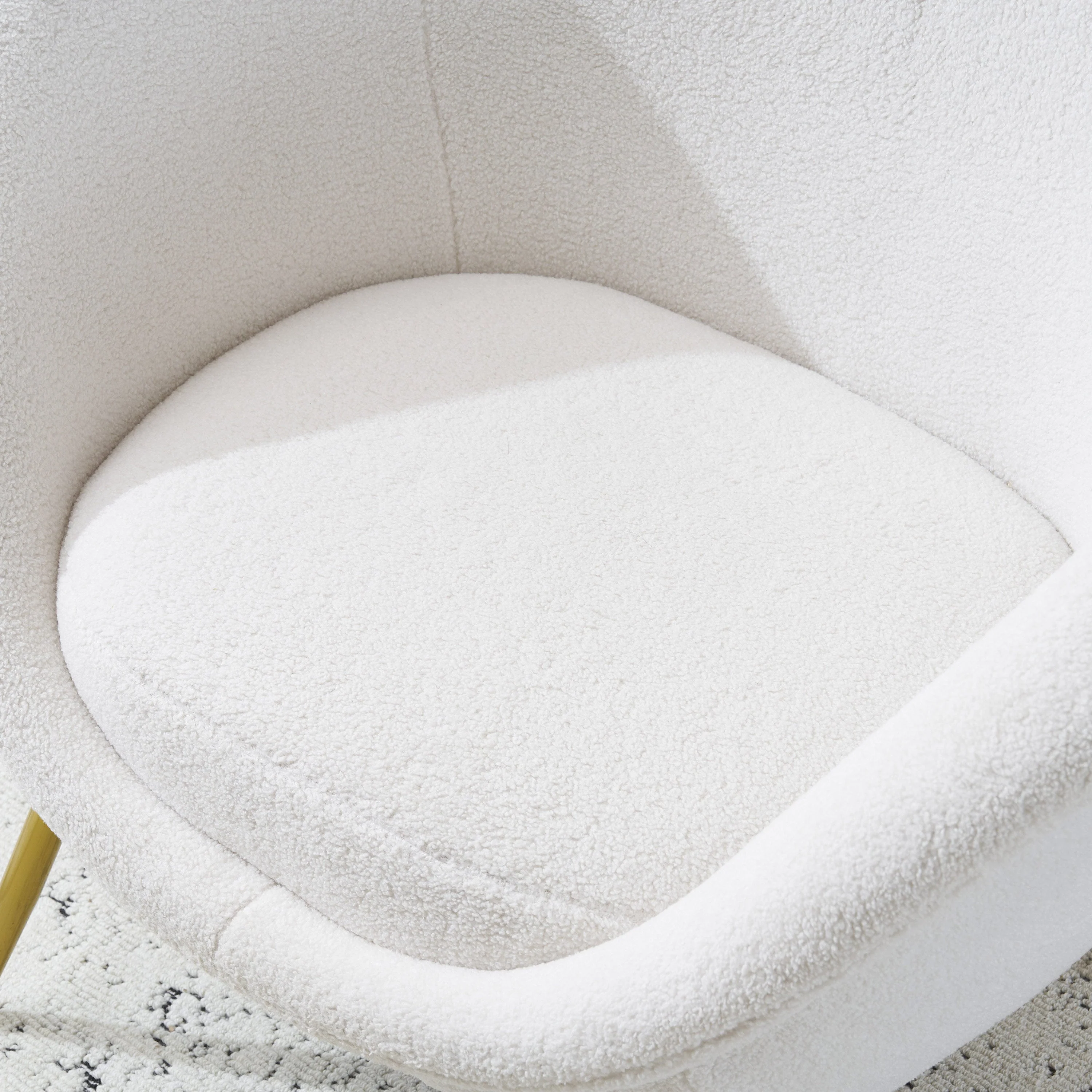 Modern Velvet Accent Chair with Gold Legs