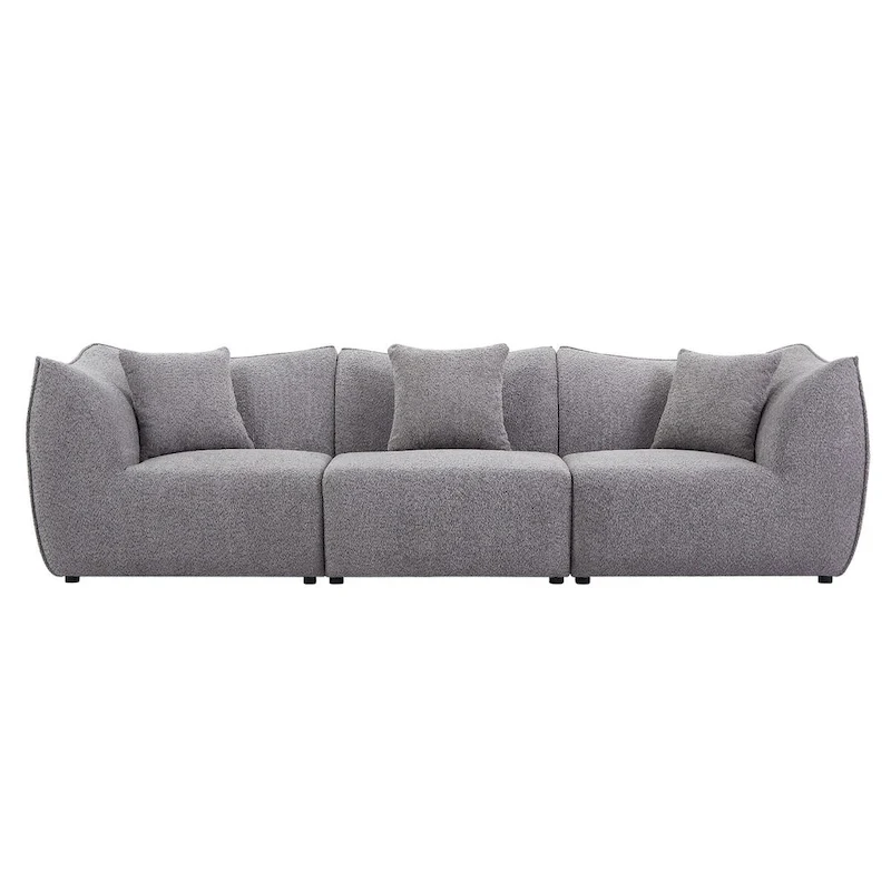 Comfy Sofa Couch Convertible Modular Sectional Sofa with Deep Seats 3/4 Seater Sofa