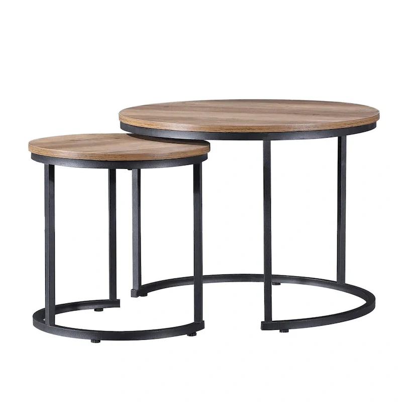 Ledel Modern 2-Piece Nesting Coffee Table Set