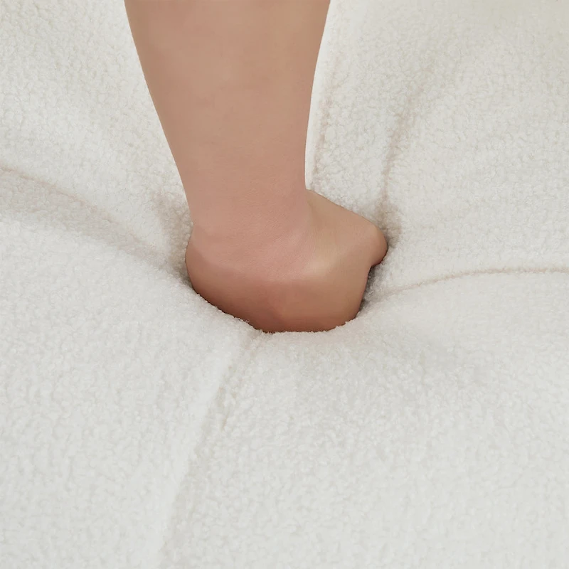 Polyester Barrel Swivel Chair with 360 Rotation, and Adjustable Headrest & Berber Fleece Upholstery - 320lb Capacity