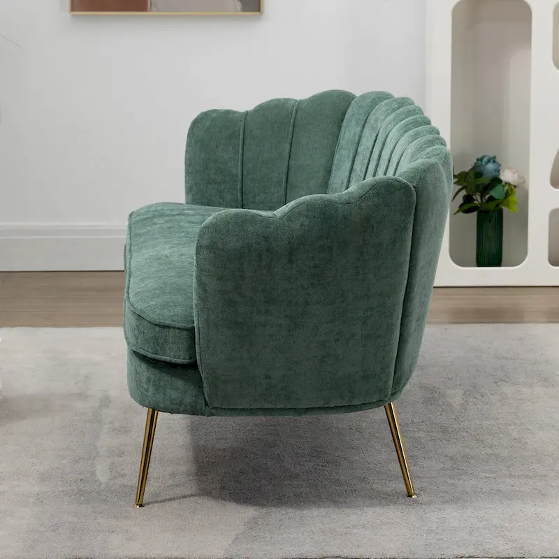 59W Mid-century Modern Tufted Loveseat Upholstered Sofa