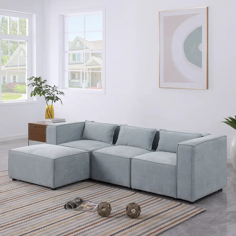 Free Combination Chenille Upholstered Modular Sectional Sofa