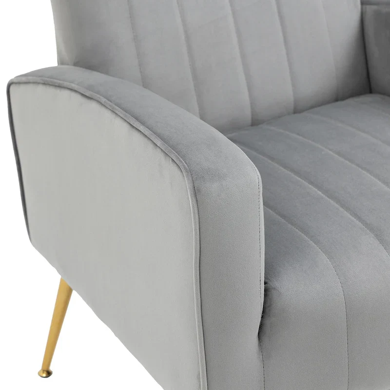 Upholstered Wingback Accent Chair - 26.4W x 37.8H x 32.6D
