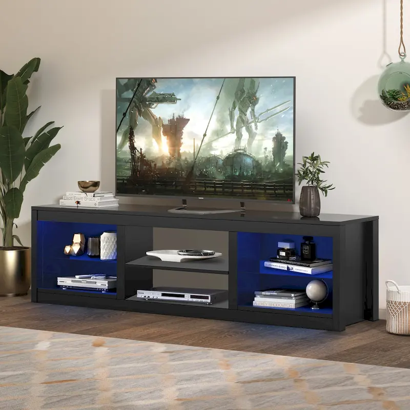 66 Modern RGB LED TV Stand Console Table for TV's up to 75