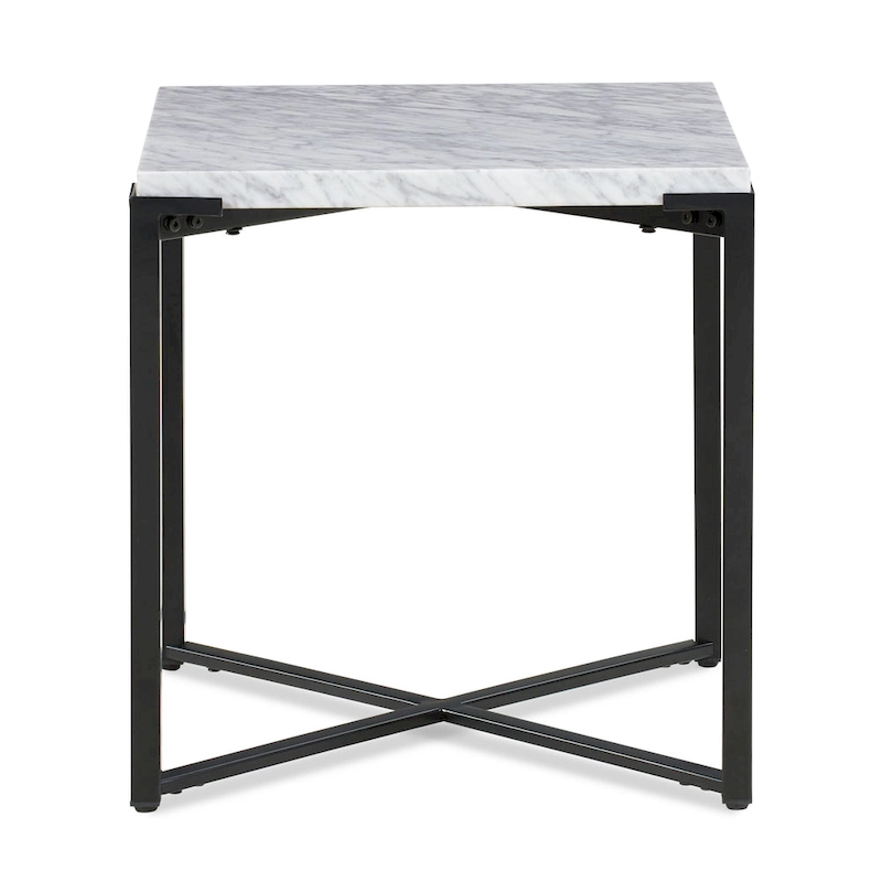 Saxon End Table in Matte Black