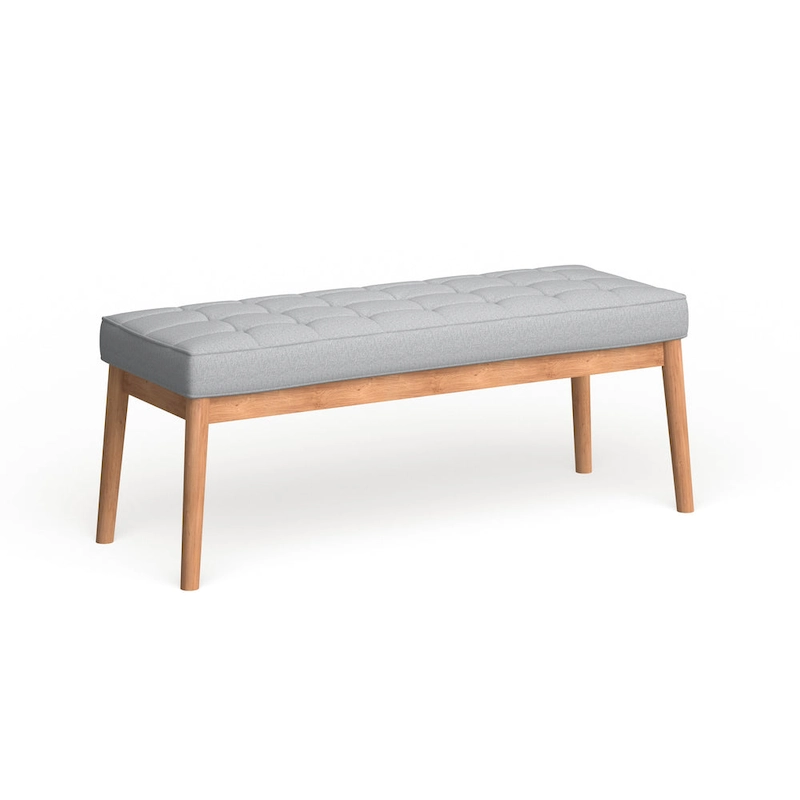Saxon Mid-century Tufted Fabric Ottoman Bench by Christopher Knight Home - 43.00 L x 15.75 W x 17.00 H