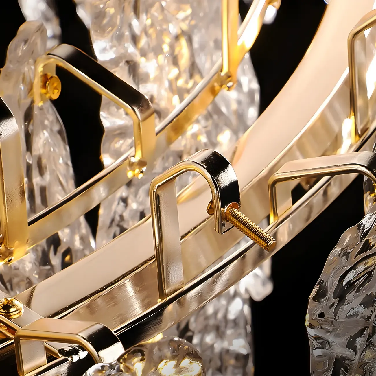 Modern Gold Glass Adjustable Kitchen Island Pendant Light