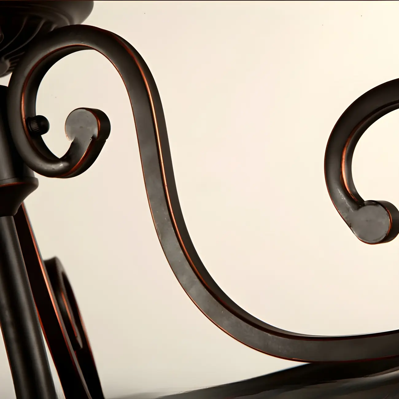 Frosted Glass Brown 3-Light Barn Semi Flush Ceiling Light