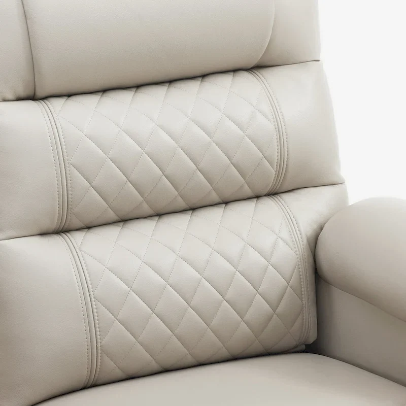 Power Recliner Loveseat, Saddle/Dark Brown/Light Grey, Heat & Massage, Seats 2