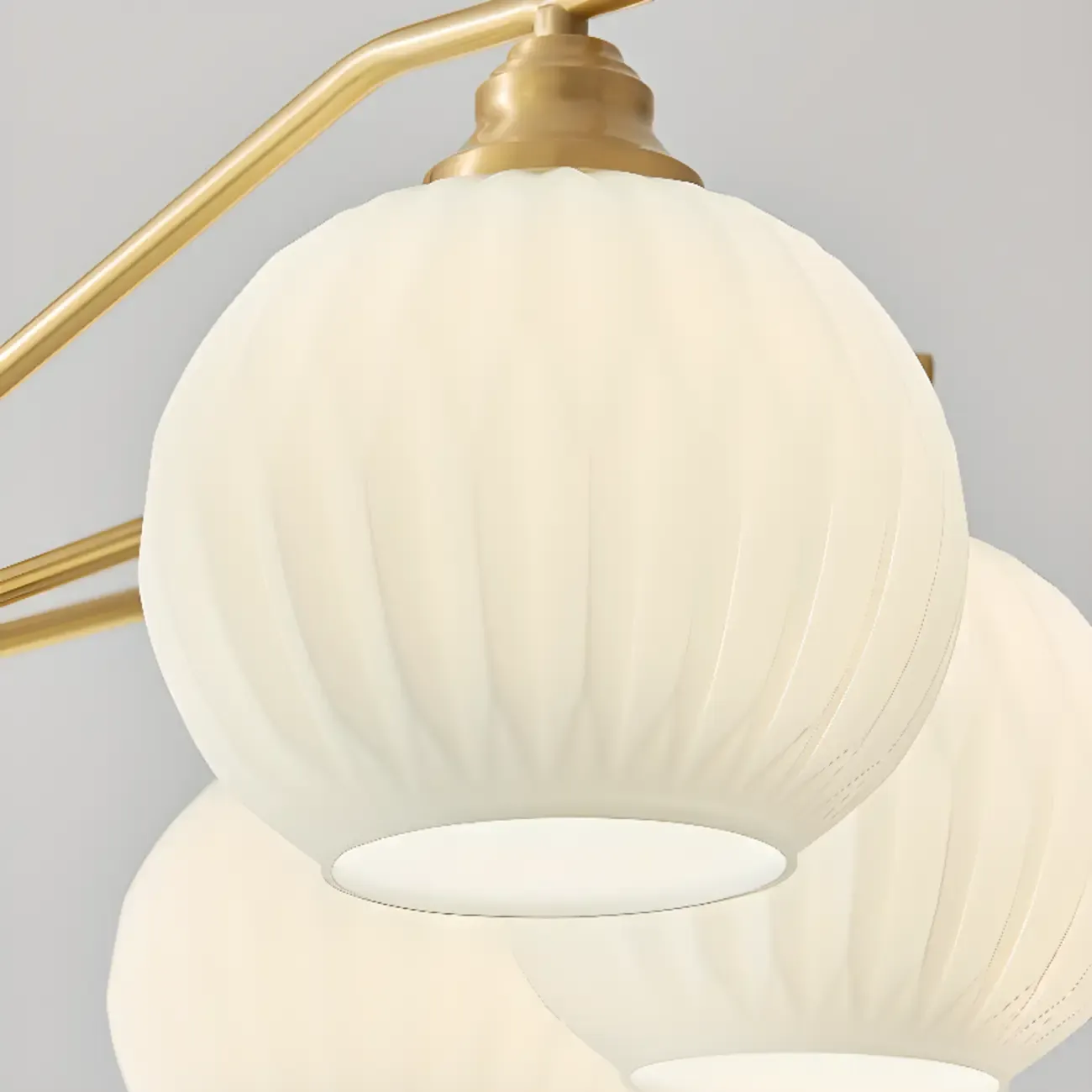 Modern 8-light Glass Globe Chandelier with Adjustable Height