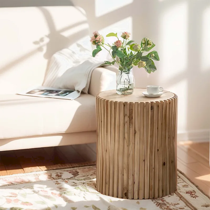 Retro Fashion Style Cylindrical Coffee Table