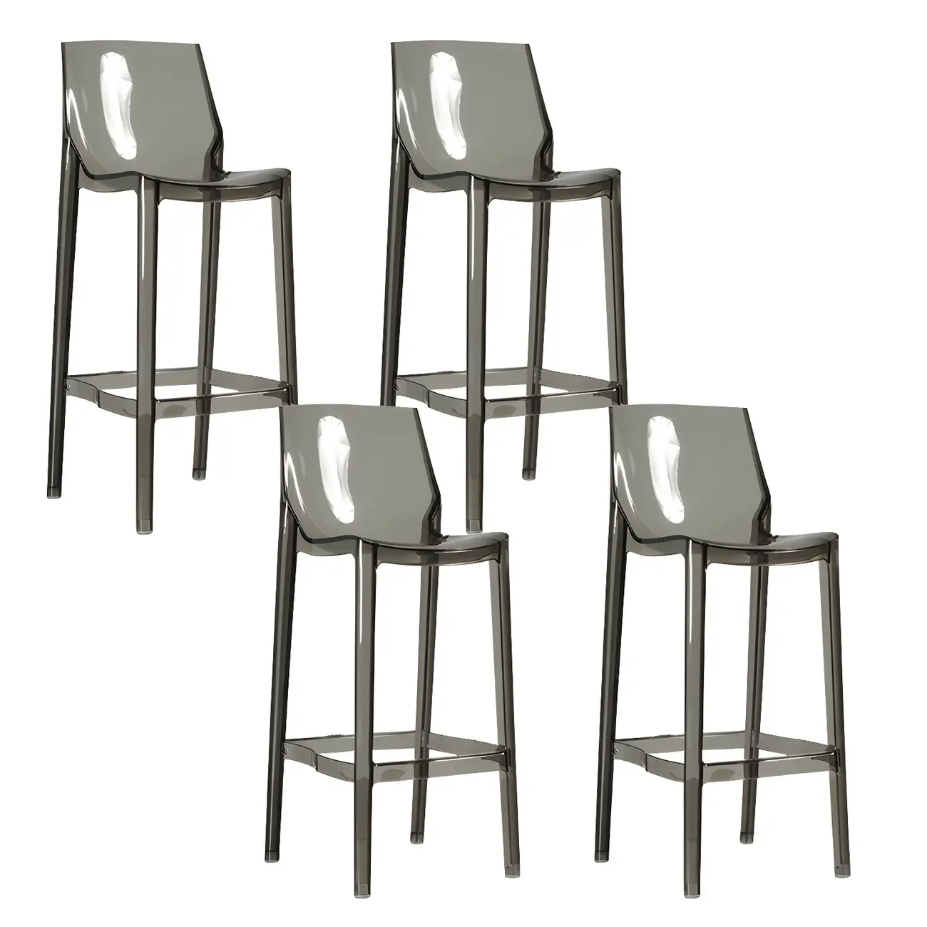 Modern Acrylic Vibrant Durable Colourful Sleek Bar Stool