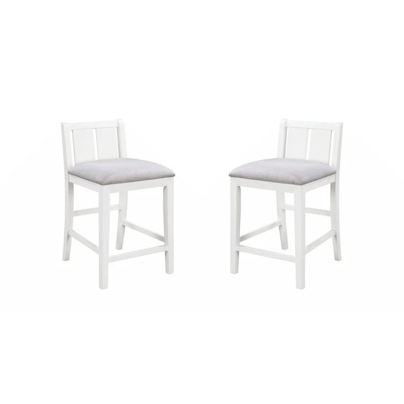 Graham 36 3-Piece Finish Small Space Counter Height Dining Table with Shelves and 2 Chairs