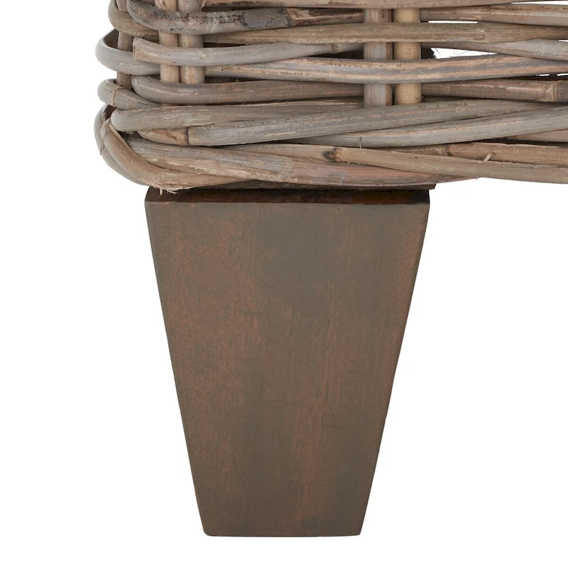 SAFAVIEH Caron Washed Natural Wicker Bench - 41  W x 28  D x 12  H - 41Wx28Dx12H