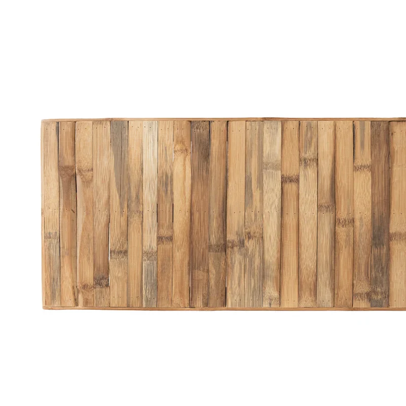 Bamboo Accent Table with 2 Shelves