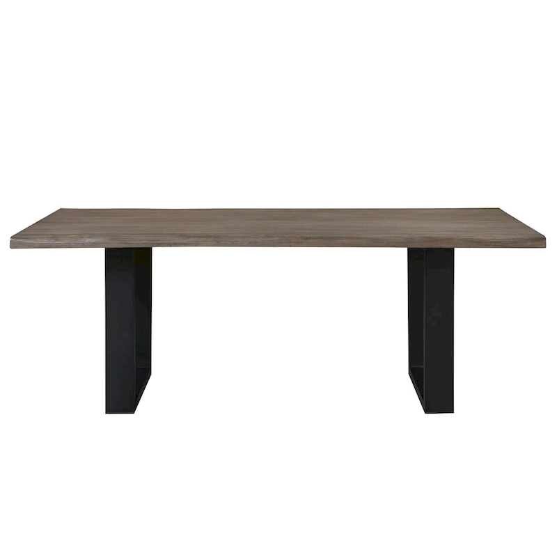Ditmars Dark Brown Finish 84  Live Edge Dining Table by iNSPIRE Q Modern