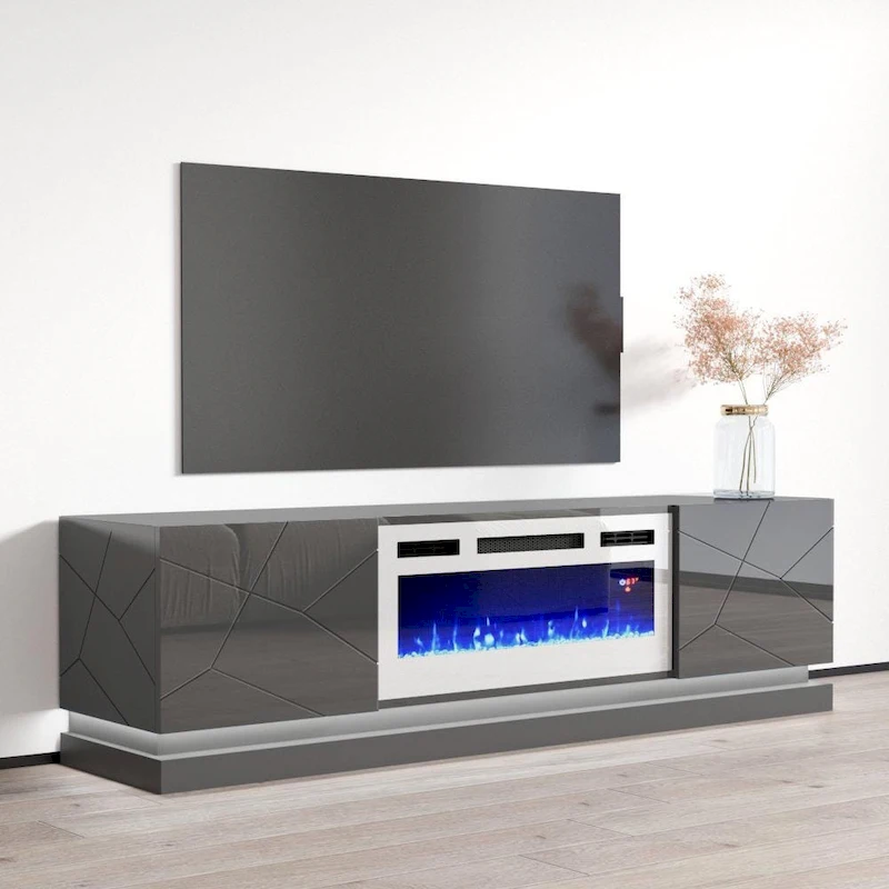 Shu WH-EF Electric Fireplace 71  TV Stand