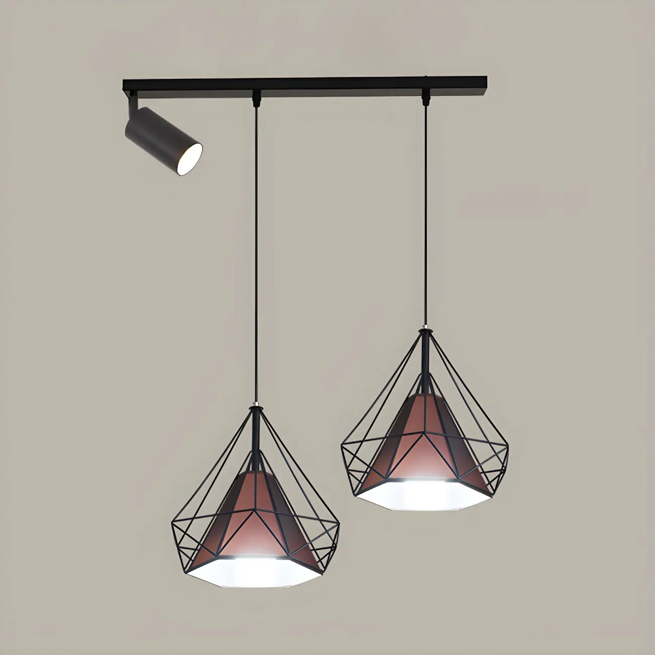 Modern Metal Cylinder Island Pendant Lights for Kitchen