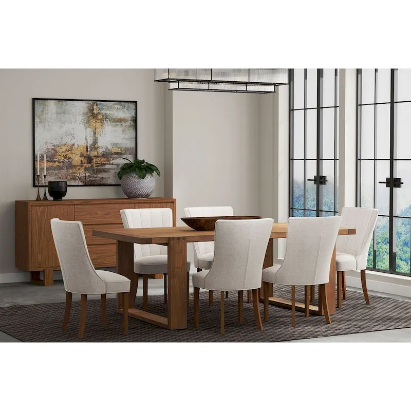 Alpine Furniture Ayala Wood Dining Table in Antique Cappuccino