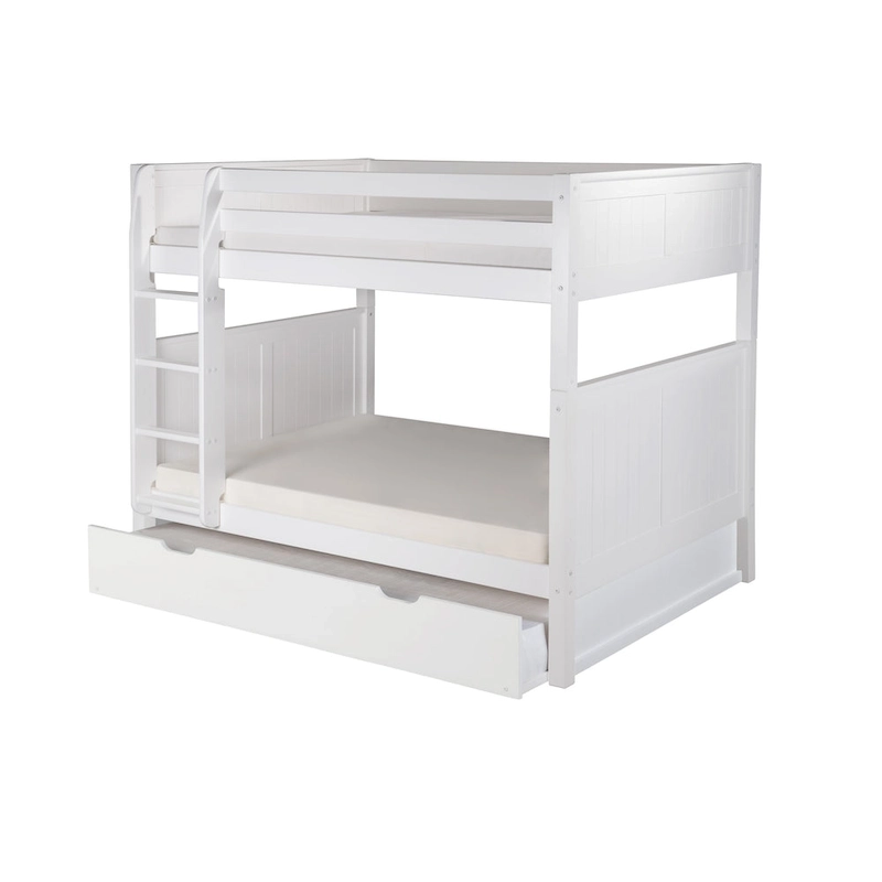 Camaflexi Full over Full Bunk Bed with Twin Trundle - Panel Headboard