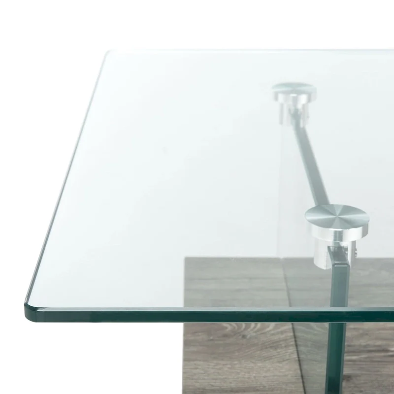 SAFAVIEH Gennie Modern Glass Coffee Table - 43.3  x 23.6  x 16.5  - 43Wx24Dx17H