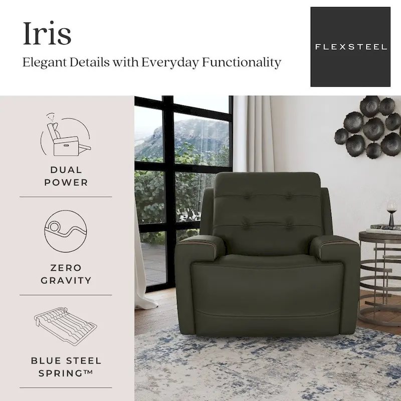 Iris Power Recliner with Power Headrest by