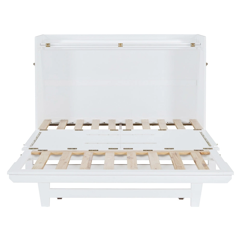 Queen Murphy Bed with Cabinet Design, Multi-Functional, 400lb Capacity