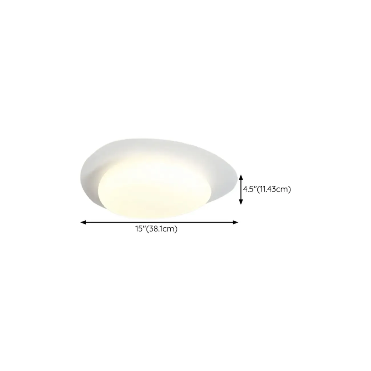 Dimmable Modern LED Flush Mount Ceiling Light with 2-Light
