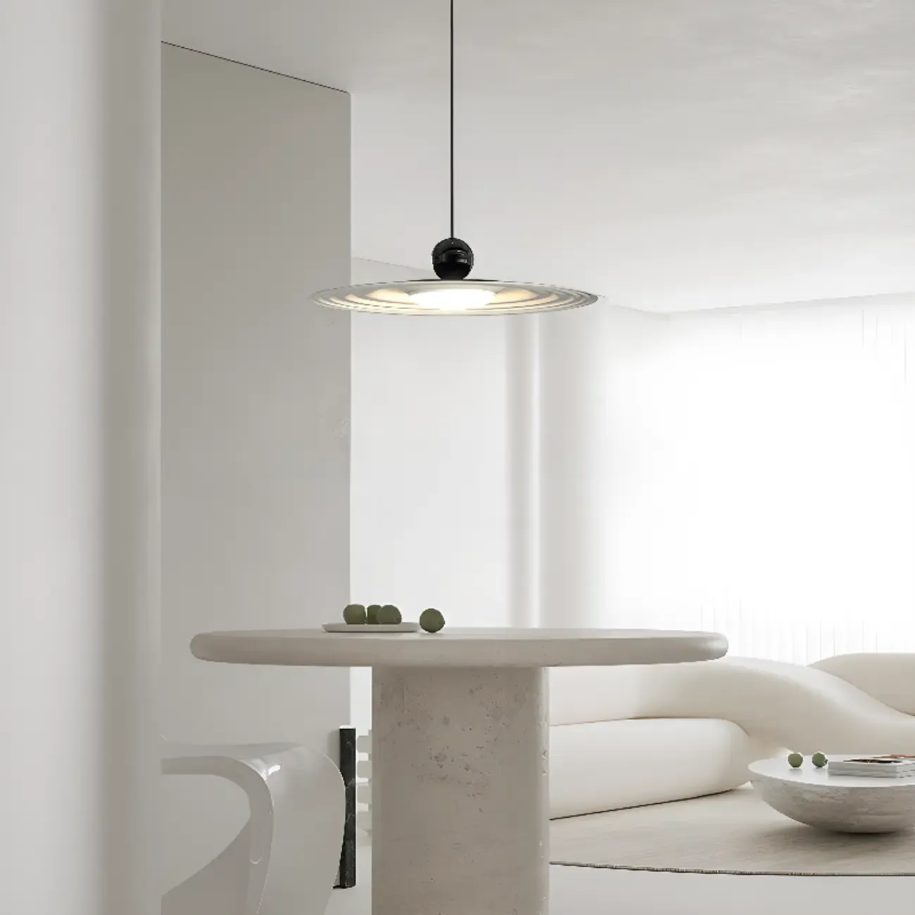 Ultra Modern Disc Metal Resin LED Kitchen Pendant Light