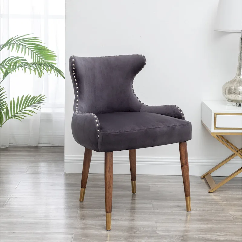 Roundhill Furniture Lindale Mid-century Modern Velvet Accent Chair